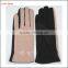 ladies dotty micro velvet gloves with bow for wholesale