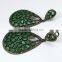 Looking Wow !! Emerald & Diamond 925 Sterling Silver Earring, Dangler SIlver Earring, 925 Sterling Silver Jewellery