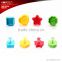 Hot sell colorful 4 pcs plastic christmas cookie cutter set