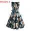 Women's cotton short frock designs rockabilly swing prom vintage dress 50s