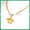 Shiny Crystal Crown Gold Plating rhinestone Necklace