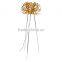 gold metal peacock floor lamp