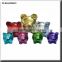 chrome plated ceramic frog coin collector