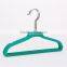 flocked short fancy clothes hanger with shoulder pads