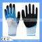 15 Gauge Nylon Spandex Shell Latex Dipped Gloves With Sandy Finished Surface