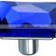 Dark blue finish home kitchen cabinet deorative crystal knobs