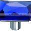 Dark blue finish home kitchen cabinet deorative crystal knobs