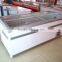 hotel large capacity chest deep freezer curve glass open