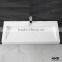 commercial marble bathroom trough sink with 2 faucets