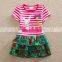 4-8y (H4650) Girls New Dresses Striped Neat Summer Children Clothes Hot Girls Dresses Rabbit Applique Frocks Children