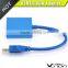 Vision new product for 2016 support win 7/8 blue 15cm USB 3.0 to VGA adapter