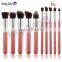 Cosmetics brush wholesale 10pcs gold alumium luxury best quality professional makeup brush set