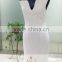 ASAP-02 Sparkly V-neck White Sequin Evening Gown with Ruffles Split Side Detachable Straps Evening Dresses