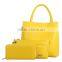 Wholesale high end fashion lady handbag set 3pcs girls pink handbag set pratical handbag for lady
