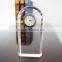 Transparent crystal glass desk clock