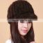 hot selling knitted fur hat for winter women