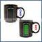 Battery level design funny ceramic color changing mug