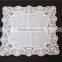 white designe embroidery lace handkerchief for decoration