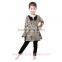 Wholesale stylish mature kids clothing bubble cuffs long sleeves tiger pattern cool girl boutique outfits