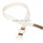 Fashion 2.5cm White Elastic Bowknot Belts with Gold Buckle SWF-W15062915
