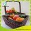 New style handmade wood shopping basekt with handle