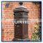 Floral Colonial Style Wall Decor Cast Iron French Pattern Letterbox Wrought Iron Mail Box