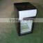 Black finish single glass door display fridge showcase