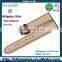 FS FLOWER - Genuine Leather Strap Crocodile Skin Stitched Slight Wrinkle Texture 20mm