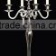 Crystal candelabra, Candelabra 5 arms, Silver candelabra centerpiece