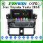 Factory Price Blue Ray 2 din Car Dvd Player For Toyota Yaris 2014 With Royal Car Dvd Navigation System