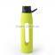 2015 Hot Selling Product Voss Water Glass Bottle Wholesale with Silicone Sleeves Reusable Glass Water Bottle