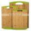 Bamboo cutting board with 3-ply crisscross design