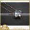 new fashion crystal sunflower jewelry pendant with blue moonstone