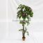 indoor life size artificial decoration camellia trees wood trunk