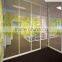 Tempered clear glass partition wall