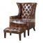 Classical genuine leather sofa chair
