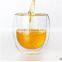New product 400ml without handle borosilicate double wall glass cup.coffee juice glass cup