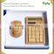 2015 christmas gift set with bamboo calculator and pen, popular office gift for bamboo calculator and pen for sales