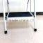 Used library furniture folding 3 step steel ladders with safety rail wholesale