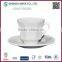 Fine ceramic cup and saucer, white plain ceramic cup chinese tea set