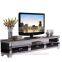 E1073 royal luxury high gloss stainless steel TV stand/cabinet design with marble top