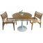 Heavy-duty bamboo dining round table and chair set