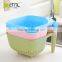 Square Plastic Vegetable Draining Strainer Basket With Handle,big Size