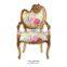 China hot sales antique style wedding chair for bride and groom