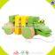 wholesale lovely wooden elephant pull car toy high quality wooden elephant pull car toy W05B034