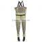 waterproof warm sock light breathable fabric chest fly fishing wader suit high quality