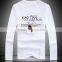  11 years Golden Supplier custom white long sleeve t shirt with printing