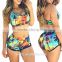 2017 Summer Fashion Ladies High Quality Wholesale Quiet Sports Padded Bikini Swimsuit