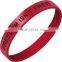 Hot promotion/embossed silicone bracelet/print silicone wristband/silicone bracelets