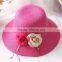 B40087A Latest Korea straw bucket flower hats